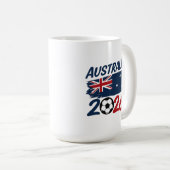 Australia 2026 Soccer Fan Design Flag Colors Kaffeetasse (VorderseiteRechts)