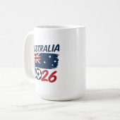 Australia 2026 Soccer Fan Design Flag Colors Kaffeetasse (Vorderseite Links)
