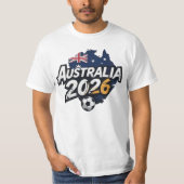 Australia 2026 Soccer Fan Personalized Name T-Shirt (Vorderseite)