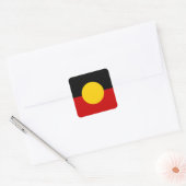Australia Aboriginal Flag Quadratischer Aufkleber (Umschlag)