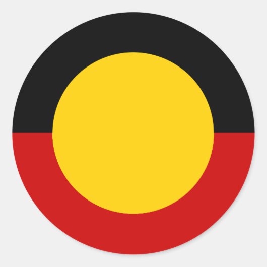 Australia Aboriginal Flag Runder Aufkleber (Vorderseite)