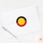 Australia Aboriginal Flag Runder Aufkleber (Umschlag)