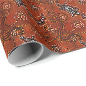 AUSTRALIA ART CROCODILE GESCHENKPAPIER (Rolleneckpunkt)