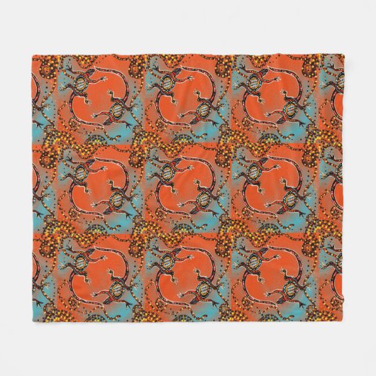 AUSTRALIA ART FLEECEDECKE (Vorderseite (Horizontal))