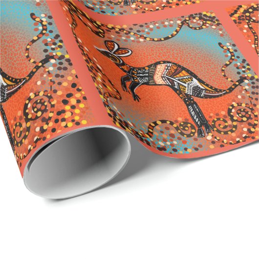 AUSTRALIA ART GESCHENKPAPIER (Rolleneckpunkt)