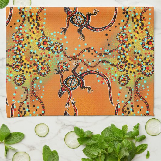 AUSTRALIA ART GESCHIRRTUCH (Gefaltet)