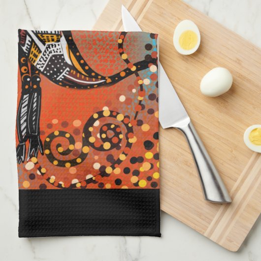 AUSTRALIA ART GESCHIRRTUCH (Viertel Falte)