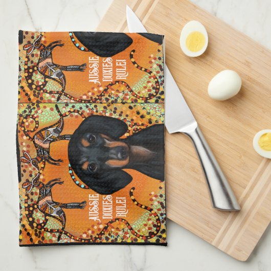 AUSTRALIA ART GESCHIRRTUCH (Viertel Falte)