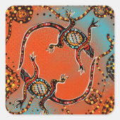 AUSTRALIA ART QUADRATISCHER AUFKLEBER (Vorderseite)