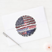 Australia Australian US American USA United States Runder Aufkleber (Umschlag)