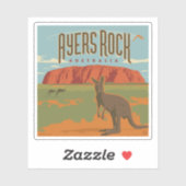 Australia | Ayers Rock Kangaroos Aufkleber (Blatt)