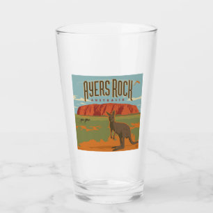 Australia Ayers Rock Kangaroos Glas