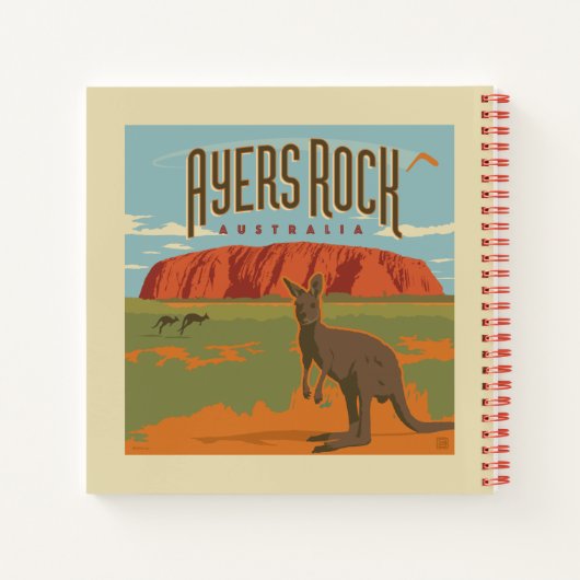 Australia | Ayers Rock Kangaroos Notizblock (Rückseite)
