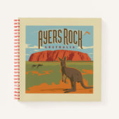Australia | Ayers Rock Kangaroos Notizblock (Vorderseite)