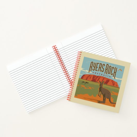Australia | Ayers Rock Kangaroos Notizblock (Innenseite)