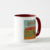 Australia | Ayers Rock Kangaroos Tasse (VorderseiteRechts)