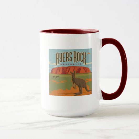 Australia | Ayers Rock Kangaroos Tasse (Rechts)