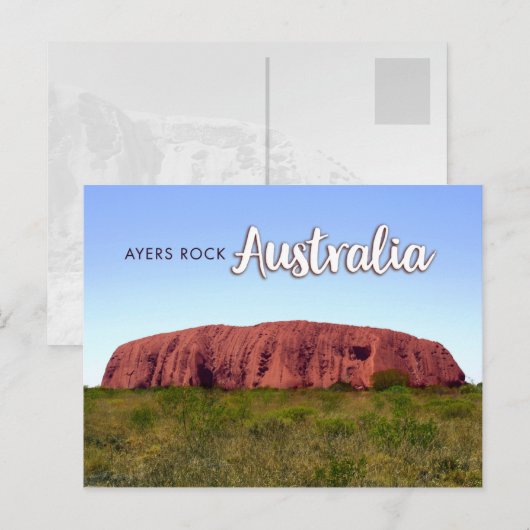 Australia Ayrock Postkarte (Vorne/Hinten)