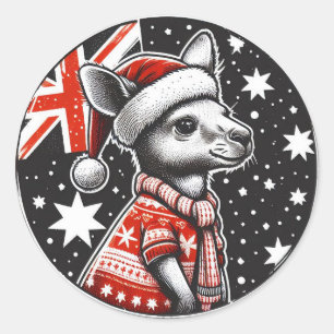 AUSTRALIA CHRISTMAS RUNDER AUFKLEBER