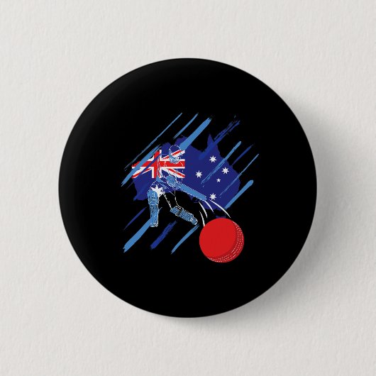 Australia Cricket Fan Or Player Button (Vorderseite)