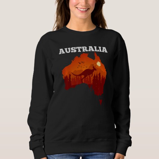 Australia Day Australian Map Flag Patriotic 1 Sweatshirt (Vorderseite)