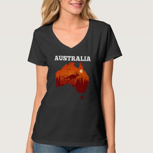 Australia Day Australian Map Flag Patriotic 1 T-Shirt (Vorderseite)
