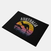 Australia Day Funny Australian Kangaroo Vintag Fußmatte (Schrägansicht)