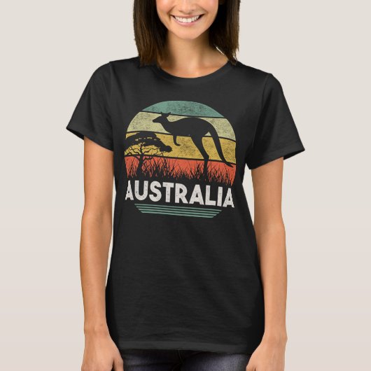 Australia Day Shirt Funny Australian Kangaroo Vint (Vorderseite)