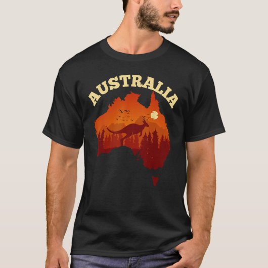 Australia Day Shirt Funny Australian Map Flaggenpa (Vorderseite)