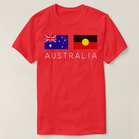 Australia Flag Cool Australians Aboriginal Flags T-Shirt (Design vorne)