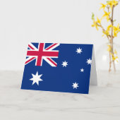 Australia Flag Happy Birthday Karte (Gelbe Blume)