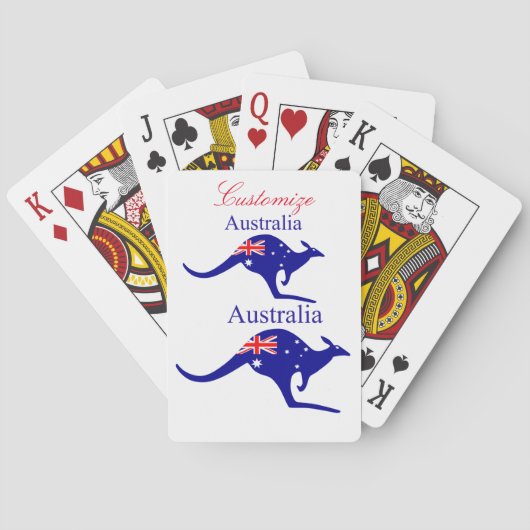 Australia Flag Kangaroo Thunder_Cove C Spielkarten (Rückseite)