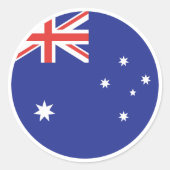 Australia Flag Runder Aufkleber (Vorderseite)