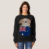 Australia Flag Shih Tzu Dog In Pocket Sweatshirt (Vorne ganz)