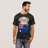 Australia Flag Shih Tzu Dog In Pocket T-Shirt (Vorne ganz)