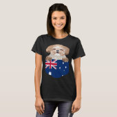 Australia Flag Shih Tzu Dog In Pocket T-Shirt (Vorne ganz)