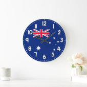 Australia Flag Wall Clock – Unique Design for Home Große Wanduhr (Zuhause)