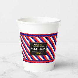 Australia Football Fan Flag Colors Stripe Pattern Pappbecher