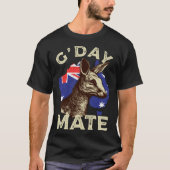 Australia G day Mate Kangaroo Aussie Australian Fl T-Shirt (Vorderseite)