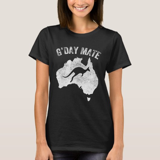 Australia G Day Mate   Kangaroo Australian Symbol T-Shirt (Vorderseite)