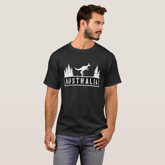 Australia G'Day Mate Funny Kangaroo T-Shirt (Vorne ganz)