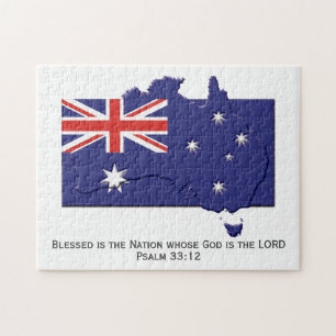 AUSTRALIA   Gesegnete Nation   AUSTRALIENFLAG Puzzle