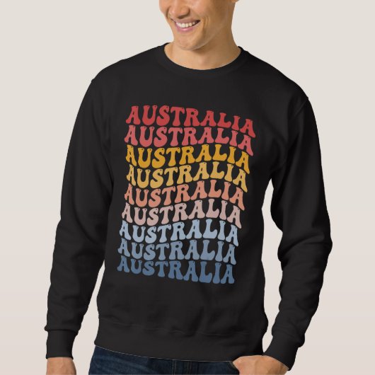 Australia Groovy Retro Australian Sweatshirt (Vorderseite)