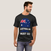 Australia Is Calling I Must Go Australian Flag Her T-Shirt (Vorne ganz)
