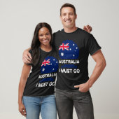 Australia Is Calling I Must Go Australian Flag Her T-Shirt (Unisex)