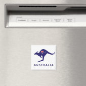 AUSTRALIA KANGAROO FLAG MAGNET (In Situ (Geschirrspüler))