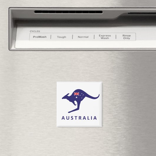 AUSTRALIA KANGAROO FLAG MAGNET (In Situ (Geschirrspüler))