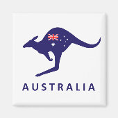 AUSTRALIA KANGAROO FLAG MAGNET (Vorne)