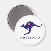 AUSTRALIA KANGAROO FLAG MAGNET (Vorderseite/Rückseite)