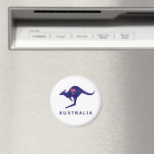AUSTRALIA KANGAROO FLAG MAGNET (In Situ (Geschirrspüler))